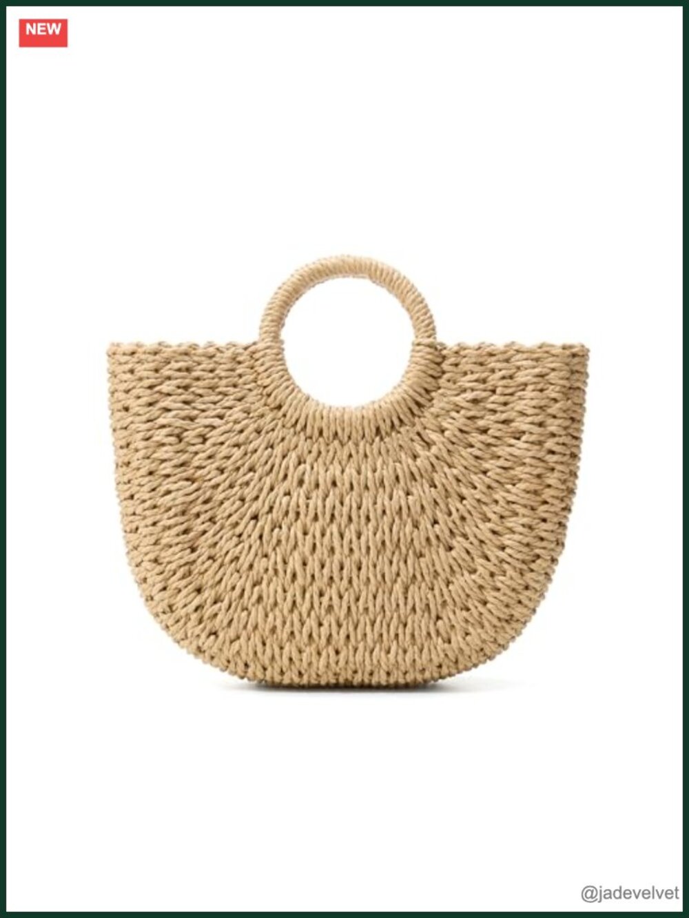 Straw Beach Tote Bag with Crossbody Strap Handwoven Rattan Summer Travel Bag - Picture 4 of 6